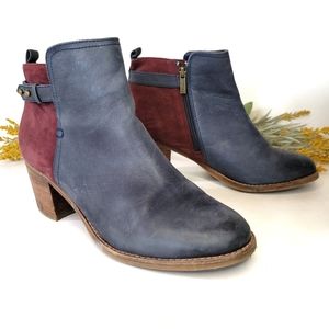 Sperry Ambrose Block Color Leather Ankle Boots Size 10